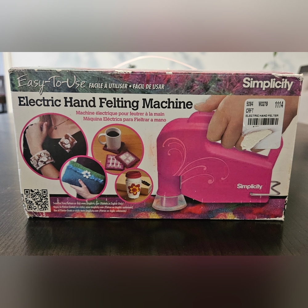 Simplicity Electric Hand Felting Machine Crafts New Open Box